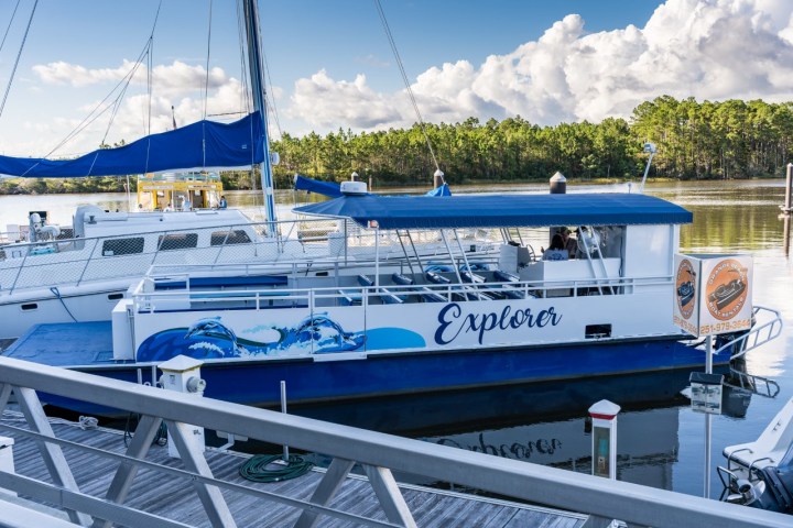 The Explorer docked at the Wharf