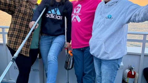 a group of people posing for the camera