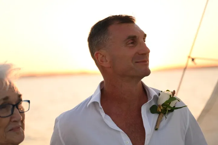 a man looking at the camera